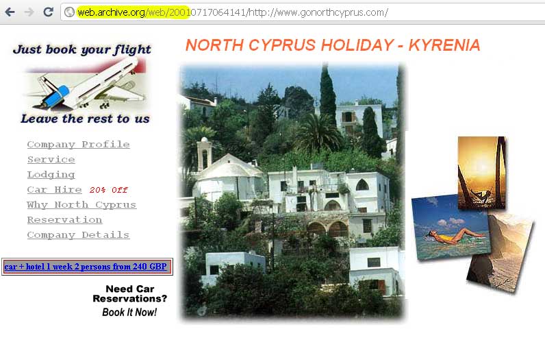 Go North Cyprus in 2001